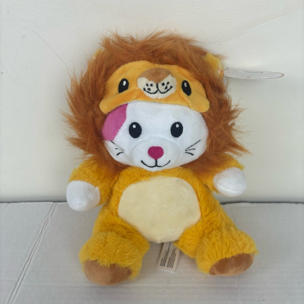 Disguisimanls-Whiskers the Lion/Cat-plush 14.5”-Peek-A-Boo Toys-NEW